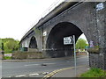 Disused railway viaduct in Catcliffe