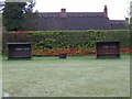 Dugouts by  Wroxton football pitch