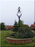 TM4087 : Ringsfield Village sign by Geographer