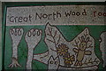 Portland Road SE25: mosaic under railway bridge