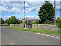 Public telephone box in Fenwick village