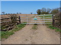 Private gate onto farmland