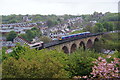 Trains approaching and leaving Durham Station