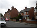 Contrasting houses on Grove Lane, Retford