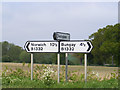 TM2993 : Roadsigns on the B1332 Norwich Road by Geographer