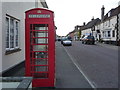 Bere Regis: red phone box in the High Street