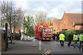 Lorry carrying Ferris Wheel parked beside the Library - Tring Carnival