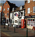 Grade II listed The Orange Tree and Grade II listed phonebox, Hereford