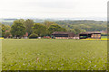 Looking across fields to Armsworth Farm