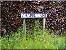 TM1341 : Chapel Lane sign by Geographer