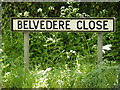 Belvedere Close sign