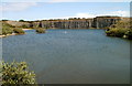 Lake and cliff near Rhoose Point