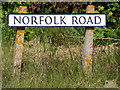 TM4678 : Norfolk Road sign by Geographer