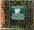 Sign at entrance to Scraptoft Hall