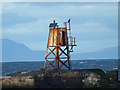 NS3222 : Ayr harbour's North breakwater lighthouse by Steve  Fareham