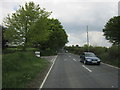 The A386 at the turn off for Burntown