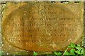 Castlehead churchyard: plot marker