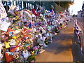 TQ4378 : Tributes along the railings by Marathon