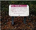 No ball games on Jowett Close or else!