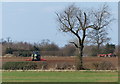 Tractor and fields north of Measham Hall