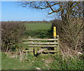 Footpath and stile to Tie Barn