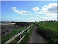NZ3376 : Public Footpath Skirting Collywell Bay by Bill Henderson