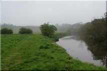 NU2311 : Path by the Aln on a misty day by Bill Boaden