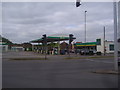 TQ0770 : BP petrol station on Staines Road, Ashford by David Howard