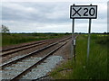 Railway line at Black Bank Road level crossing