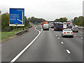 SJ7761 : Northbound M6, Exit at Junction 17 by David Dixon