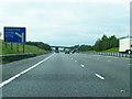 A74(M) approaching the B7076 overbridge