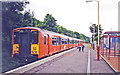 Fairlie station, with electric train, 1998