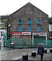 Fenced-off corner of Church Street and Division Street, Abertillery