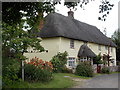 Shapwick: cottages by the church