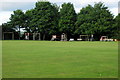 Playground on the boundary of the cricket field