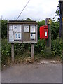 Village Notice Board & Greensleeves Folly Lane Postbox