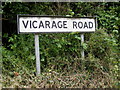 Vicarage Road sign