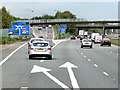 SP2762 : Northbound M40, exit at Junction 15 by David Dixon
