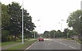 Traffic lights on A1136 at Larmour Road