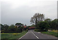 A1031 at junction of lane to Willow Tree house