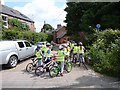 School party of cyclists, Hagg Bank