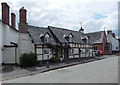 SO3149 : Woodseaves Road cottages and church, Eardisley by Jaggery
