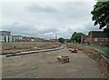 Meadows Way: preparing to lay tram track