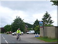 Cyclist passing the Royal Oak