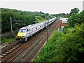 Train heading north on the East Coast Mainline through Burnmouth