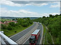 The A472 looking east, from the bridge near Pentwyn-mawr