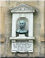 Tom Scott bust in the High Street