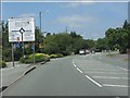 Approaching Copthorne Roundabout from the south