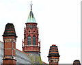 J3372 : Lantern and chimneys, Queen's University, Belfast by Albert Bridge