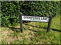 Sign, Crawfords Lane